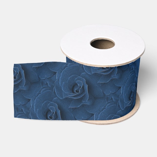 Velvet-blaue Rose Ripsband (Spule)