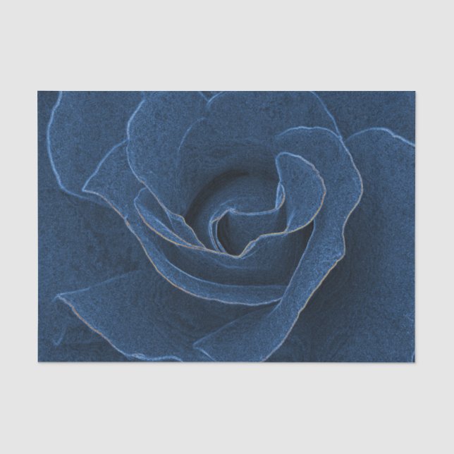 Velvet-blaue Rose Seidenpapier (Vorderseite)