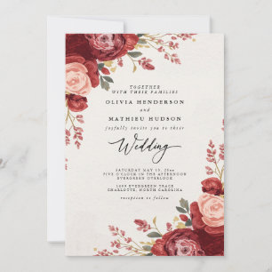 Velvet Bloom Archway Wedding Einladung