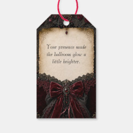 Velvet Bone Gothic Halloween Dankeschön-Geschenkan Geschenkanhänger
