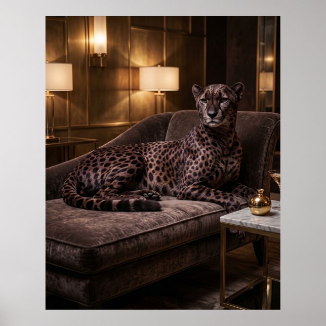 Velvet Cheetah Lounge Poster (Vorne)