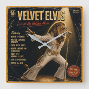 Velvet Elvis Album: eine Parodie Quadratische Wanduhr