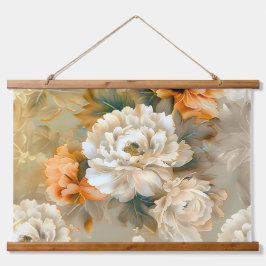 Velvet Fall Whispers Botanisch Wandteppich Mit Holzrahmen