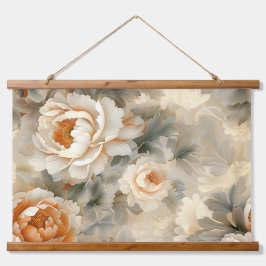 Velvet Fall Whispers Botanisch Wandteppich Mit Holzrahmen