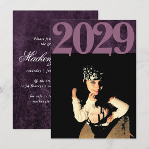 Velvet Grad   Amethyst Lila Moody Grunge Foto Einladung