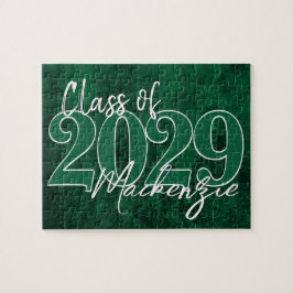 Velvet Grad | Emerald Green Jewel Tone Grunge Puzzle
