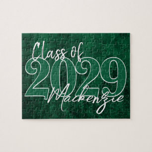 Velvet Grad   Emerald Green Jewel Tone Grunge Puzzle