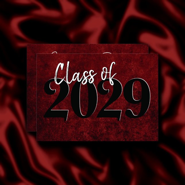 Velvet Grad | Ruby Red Crimson Jewel Tone Grunge Einladung (Von Creator hochgeladen)