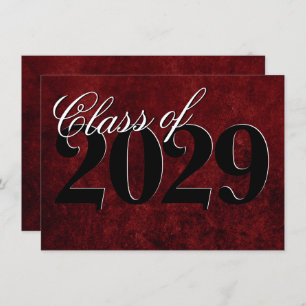 Velvet Grad   Ruby Red Crimson Jewel Tone Grunge Einladung