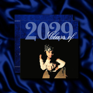 Velvet Grad Saphirblauer Juwel-Ton-Foto Einladung