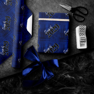 Velvet Grad   Sapphire Blue Dark Jewel Tone Grunge Geschenkpapier