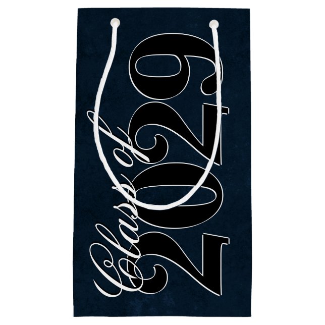 Velvet Grad | Sapphire Blue Dark Jewel Tone Grunge Kleine Geschenktüte (Vorderseite)