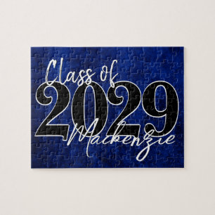 Velvet Grad   Sapphire Blue Dark Jewel Tone Grunge Puzzle