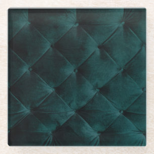 Velvet Green: Malachite Textile Elegance Glasuntersetzer
