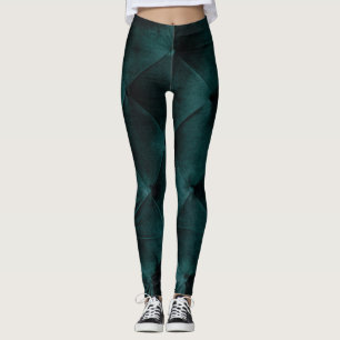 Velvet Green: Malachite Textile Elegance Leggings