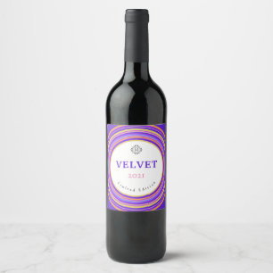 Velvet, lebendige Kreise Weinetikett