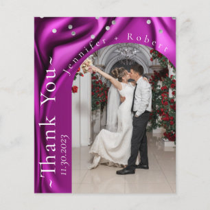 Velvet Lila Foto Hochzeit Danke Karte
