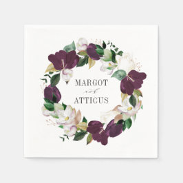 Velvet Magnolias | Personalisierte Hochzeit Napkin Serviette