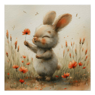 Velvet Oars Euphoria: Ein bisschen Whimsy Bunny Poster