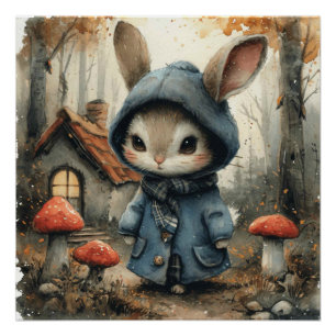 Velvet Ohren: Ein bisschen Whimsy Bunny Poster