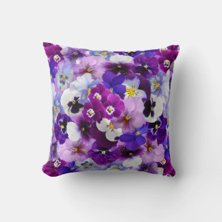 Velvet Pansy Lila Garden Blumenmuster Kissen