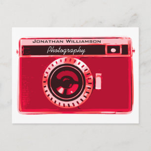 Velvet Red Camera Fotogeschäft Postkarte