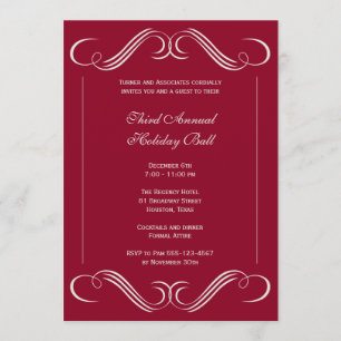 Velvet Red Symphony blüh Corporate Event Party Einladung