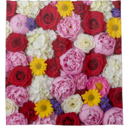 Velvet Rose and Peony Bliss Duschvorhang