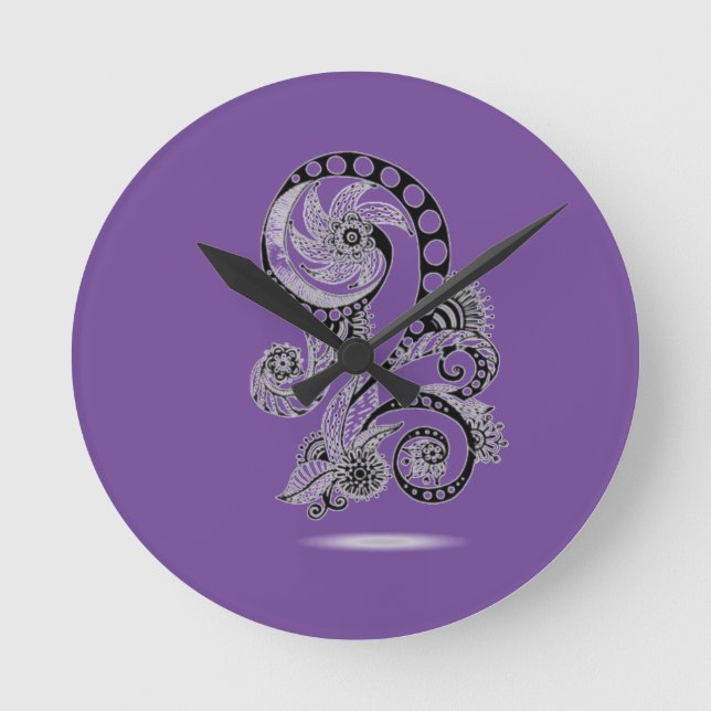 Velvet Runde Wanduhr (Vorderseite)