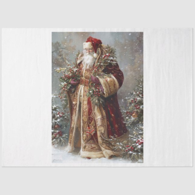 Velvet Santa Seidenpapier (Vorderseite)