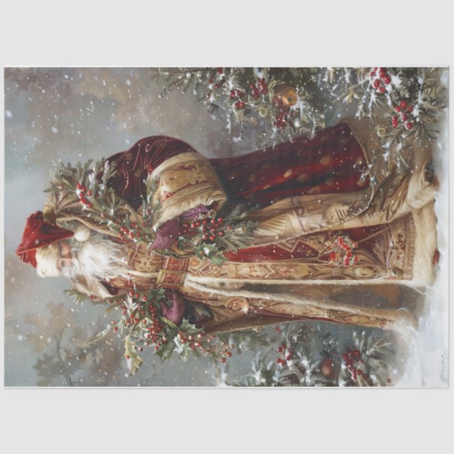 Velvet Santa Seidenpapier (Vorderseite)