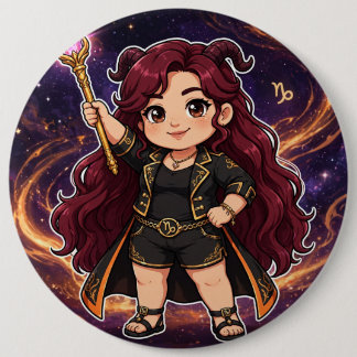 Velvet Universe Zodiac — Steinbock-Gipfel-Button Button
