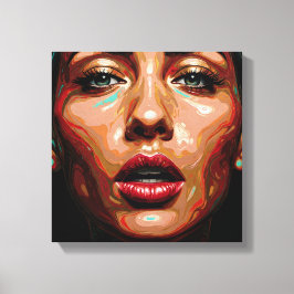 Velvet Verzerrung gesteppte Canvas Print Leinwanddruck