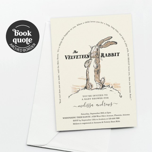 Velveteen Rabbit Babydusche Einladung (Von Creator hochgeladen)