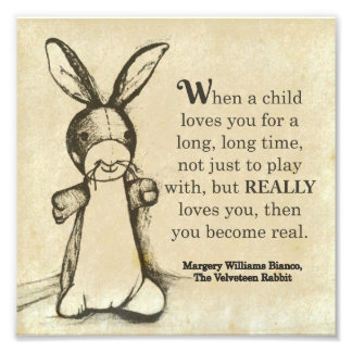 Velveteen Rabbit Book Quote Wall Art Fotodruck