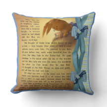 Velveteen Rabbit Story THROW PILLOW 2OX20