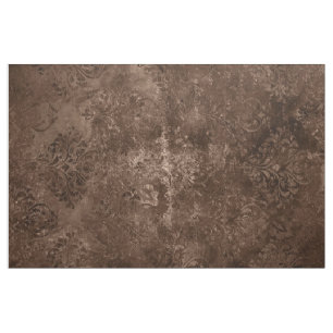 Velvety Bronze Damask Brown Baroque Grunge Stoff
