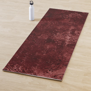 Velvety Henna Damask Red Distressed Grunge Yogamatte
