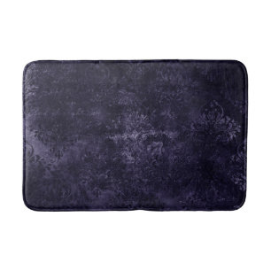 Velvety Midnight Damask Indigo Lila Grunge Badematte