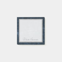 Velvety Navy Damask | Dark Blue Baroque Custom