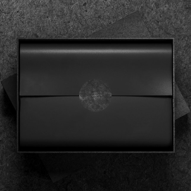 Velvety Onyx Damask | Black Vampy Grunge Baroque Runder Aufkleber (Von Creator hochgeladen)