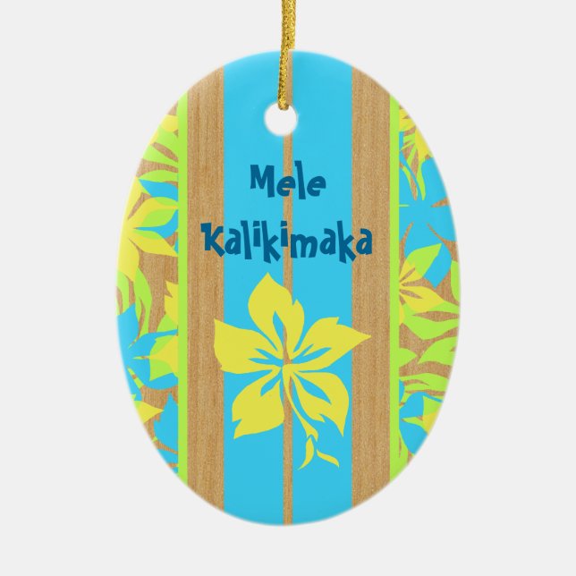 Velzyland Surfbrett-Verzierung Keramik Ornament (Vorne)