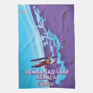 Vembanad Lake, Indien Reiseplakat Geschirrtuch