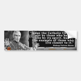 Ven Fulton Sheen "Juding the Church" Aufkleber Autoaufkleber