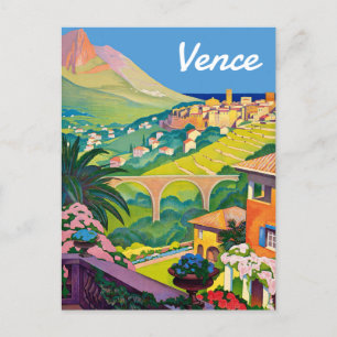 Vence, Côte d'Azur, Frankreich, Postkarte