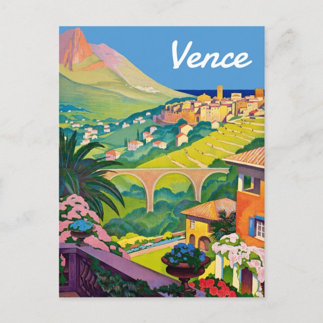 Vence, Côte d'Azur, Frankreich, Postkarte (Vorderseite)