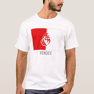 Vendée Flagge mit Namen T-Shirt