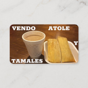Vendo Atole y tamales Business Card Visitenkarte