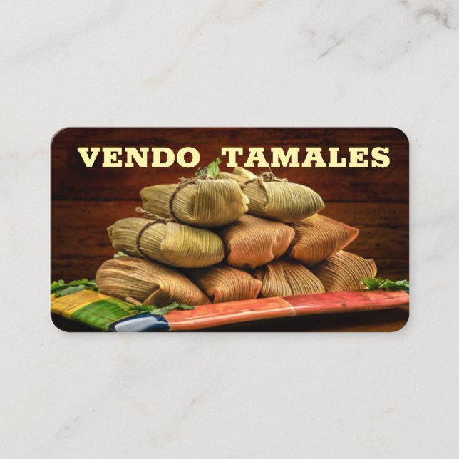 Vendo tamales Business Card Visitenkarte (Vorderseite)