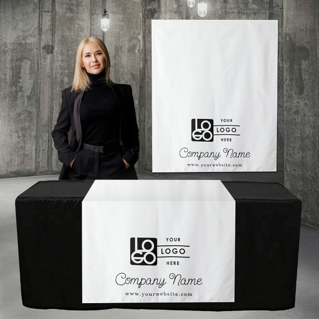 Vendor Business Logo Table Runner Banner Script Wandteppich (Vendor Business Logo Table Runner Banner Script Tapestry)